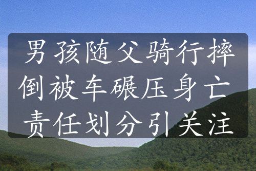 男孩隨父騎行摔倒被車(chē)碾壓身亡 責(zé)任劃分引關(guān)注