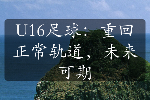 U16足球：重回正常軌道，未來(lái)可期