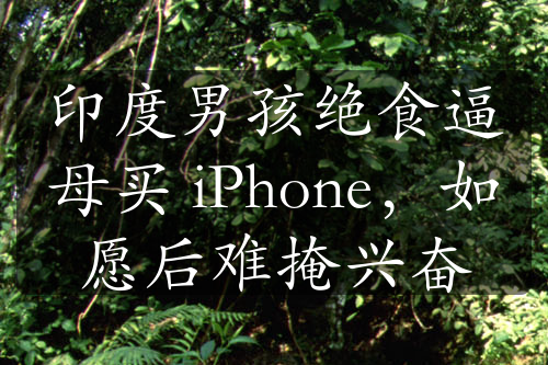 印度男孩絕食逼母買 iPhone，如愿后難掩興奮