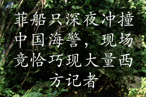菲船只深夜沖撞中國海警，現(xiàn)場竟恰巧現(xiàn)大量西方記者