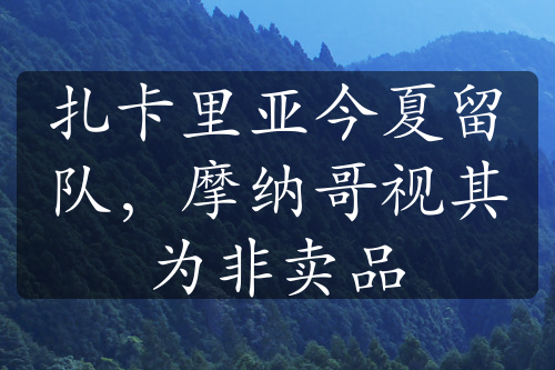 扎卡里亞今夏留隊(duì)，摩納哥視其為非賣品