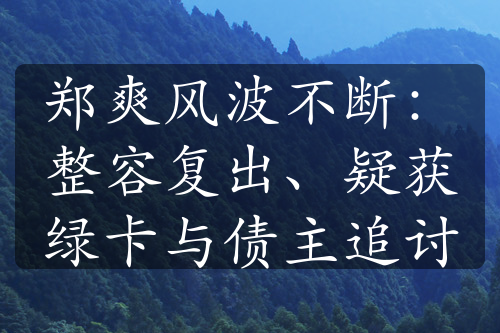 鄭爽風(fēng)波不斷：整容復(fù)出、疑獲綠卡與債主追討